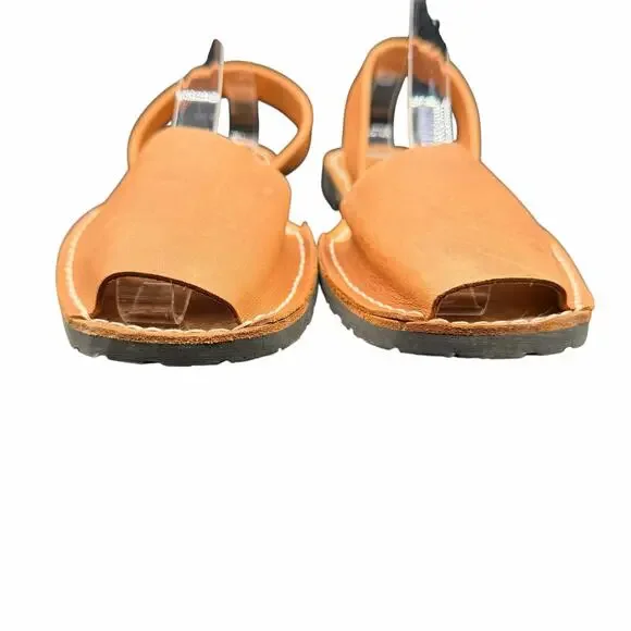 PONS Avarcas Brown Leather Sandals Menorca Spain Size 8 - Picture 2 of 15